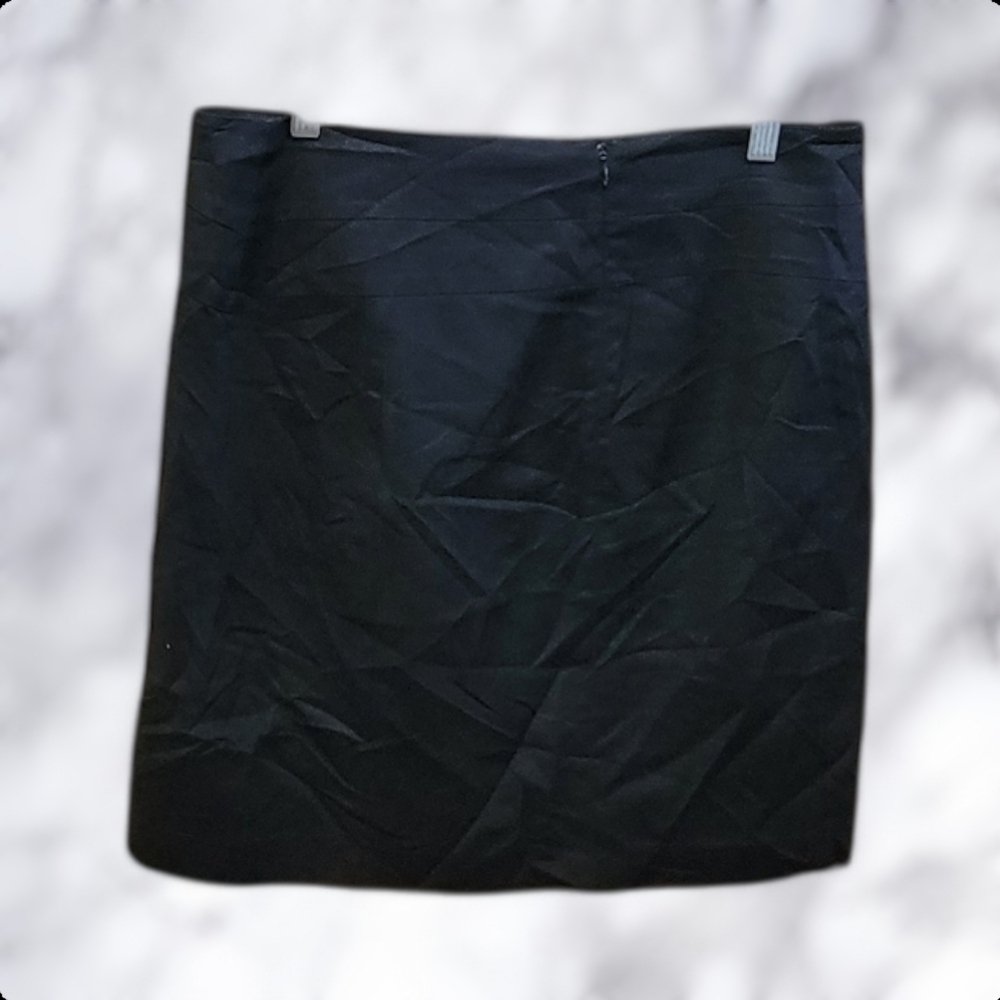 Banana Republic Skirt Sz 12 Tall Black Stretch Pencil Career Work Lined